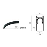 Viokef Magnetic Curvy Track Rail Quarter of  Circle 02/0400-C