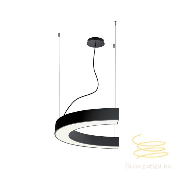 Viokef Suspended Black  D1500 3000K Dim. Semi 3918-0015-3-B-D4