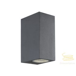 Viokef 2L wall lamp dark gray SQ H:150 Tilos 4099400