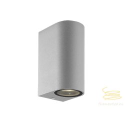 Viokef 2L wall lamp silver round H:150 Tilos 4099602
