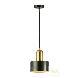 Viokef Pendant Lamp Gold+Green H:180 Marble 4266101