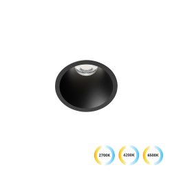   Viokef Recessed Spot Μαύρο D:72 Triac Dim Dylan 4311201-D1