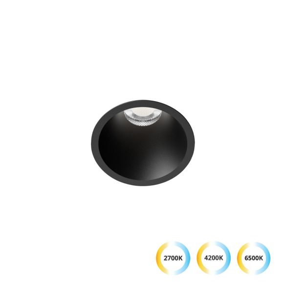 Viokef Recessed Spot Μαύρο D:72 Triac Dim Dylan 4311201-D1