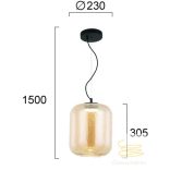 Viokef Pendant Light Amber Kiva 4318602