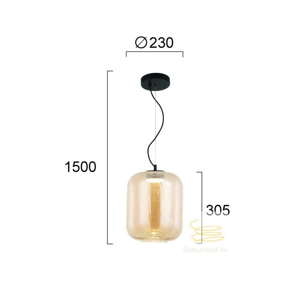 Viokef Pendant Light Amber Kiva 4318602