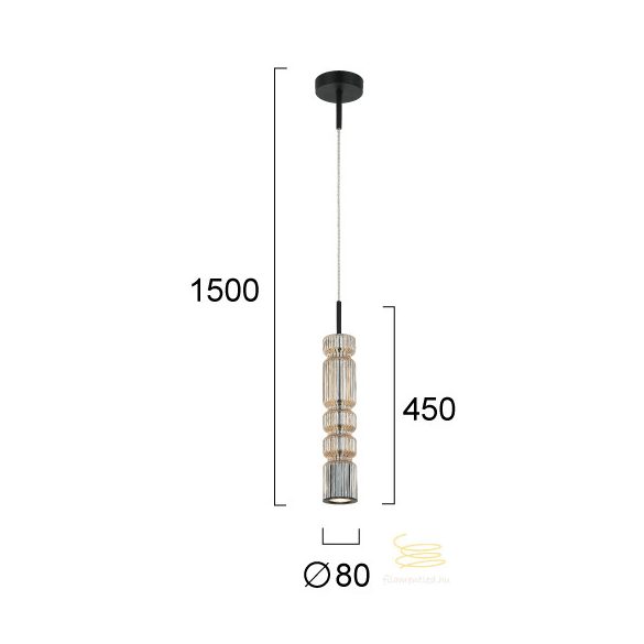 Viokef Pendant Light Amber Nikita 4318901