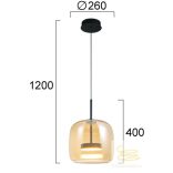 Viokef Pendant Light Amber D:260 Deco 4319000