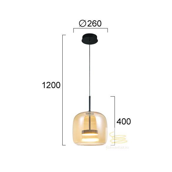 Viokef Pendant Light Amber D:260 Deco 4319000