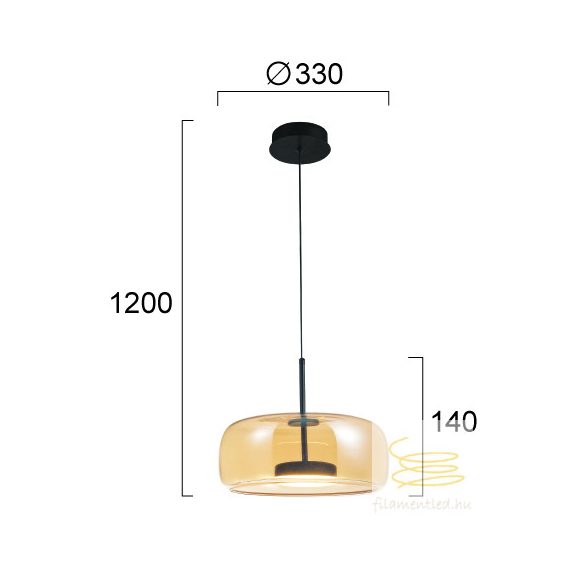Viokef Pendant Light Amber D:330 Deco 4319100