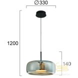 Viokef Pendant Light Smoke D:330 Deco 4319101