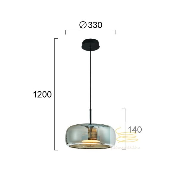 Viokef Pendant Light Smoke D:330 Deco 4319101