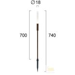 Viokef Outdoor Floor Light with Spike H:700 Stick 4320600