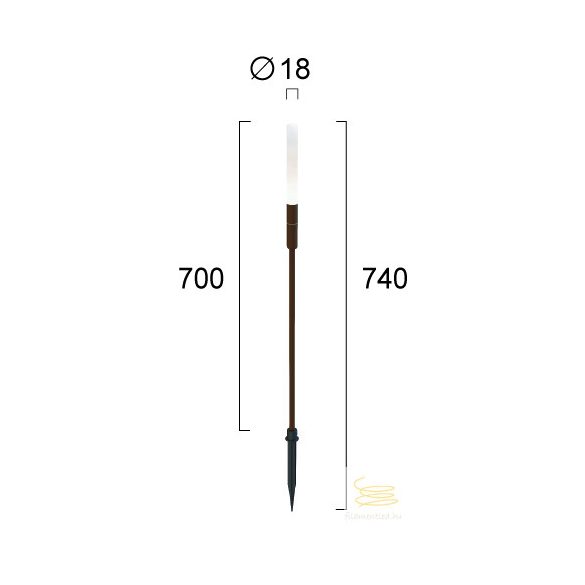 Viokef Outdoor Floor Light with Spike H:700 Stick 4320600