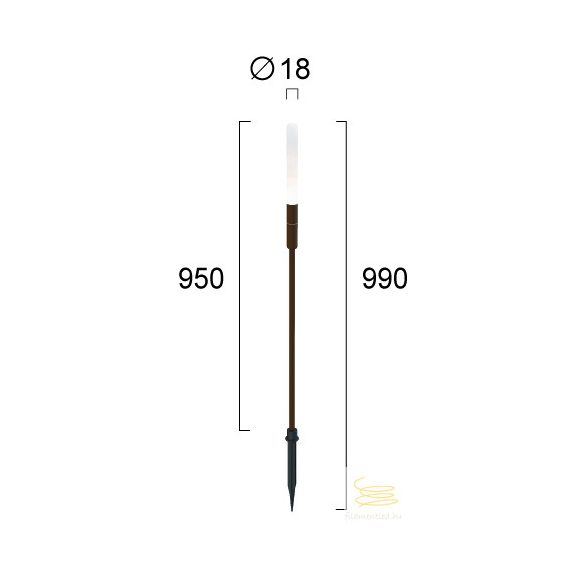 Viokef Outdoor Floor Light with Spike H:990 Stick 4320700