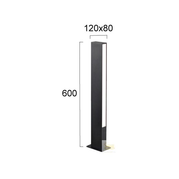 Viokef Outdoor Floor Light with Front & Back Light Lir 4321100
