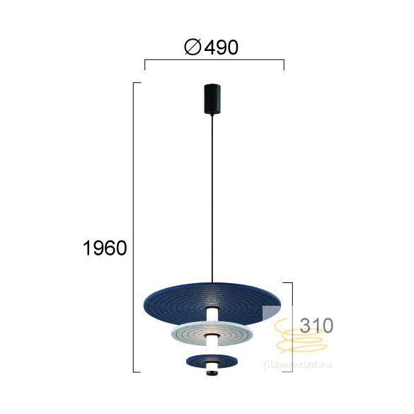 Viokef Pendant Light h:310 Azul 4322200