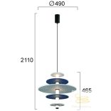 Viokef Pendant Light h:465 Azul 4322300