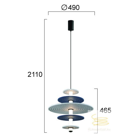 Viokef Pendant Light h:465 Azul 4322300
