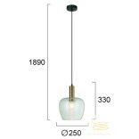 Viokef Pendant Light Clear Oliver 4322800