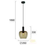 Viokef Pendant Light Brown Oliver 4322801