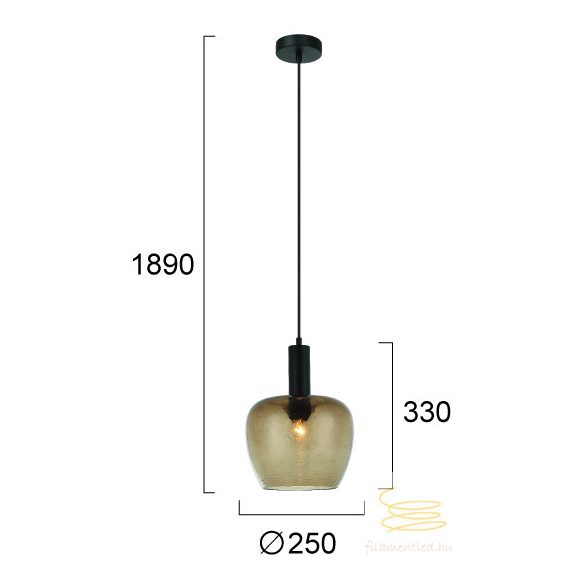 Viokef Pendant Light Brown Oliver 4322801