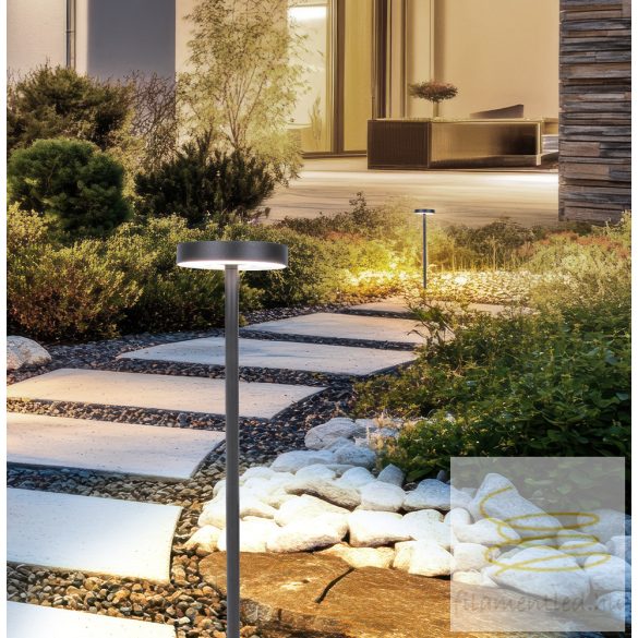 Viokef Outdoor Floor Light with Base and Spike Dark Grey Tango 4333000