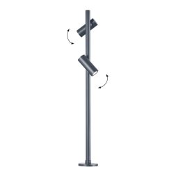   Viokef Outdoor Floor Light with Base and Spike Dark Grey Aruba 4349500