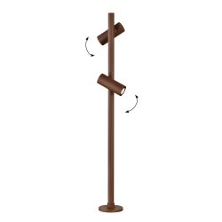   Viokef Outdoor Floor Light with Base and Spike Brown Aruba 4349501