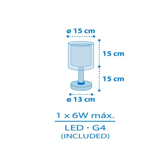 DALBER TABLE LAMP KIDS WORLD LED 40671