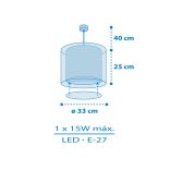 DALBER HANGING LAMP KIDS WOLD 40672M