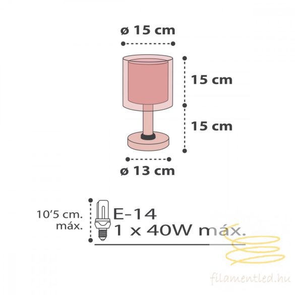 DALBER TABLE LAMP CLOUDS PINK 41411S