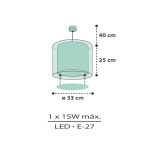 DALBER HANGING LAMP CLOUDS GREEN 41412MH