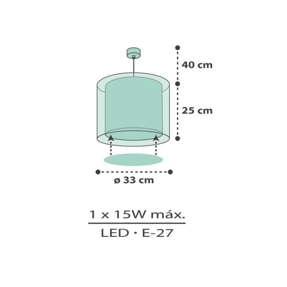 DALBER HANGING LAMP CLOUDS GREEN 41412MH