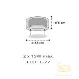 DALBER CEILING LAMP CLOUDS GREY 41416E