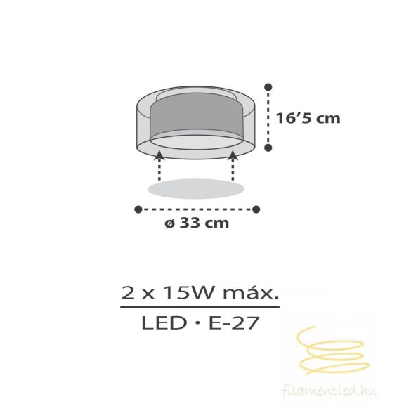 DALBER CEILING LAMP CLOUDS GREY 41416E