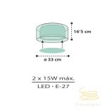 DALBER CEILING LAMP CLOUDS GREEN 41416H