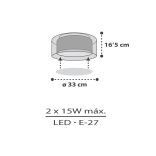 DALBER CEILING LAMP CLOUDS GREY 41416ME