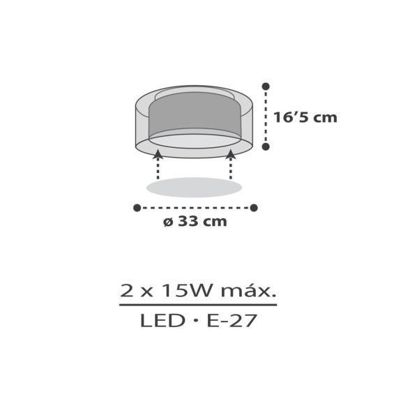 DALBER CEILING LAMP CLOUDS GREY 41416ME
