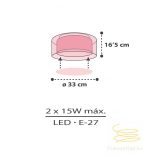DALBER CEILING LAMP CLOUDS PINK 41416MS