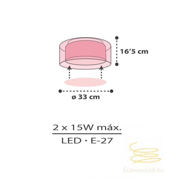 DALBER CEILING LAMP CLOUDS PINK 41416MS