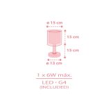 DALBER TABLE LAMP BABY TEDDY PINK LED 41571S