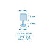 DALBER TABLE LAMP BABY TEDDY BLUE LED 41571T