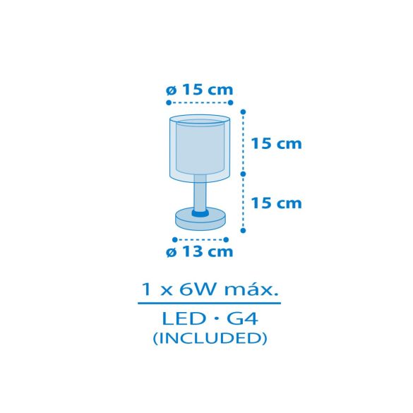 DALBER TABLE LAMP BABY TEDDY BLUE LED 41571T