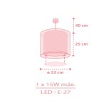 DALBER HANGING LAMP BABY TEDDY PINK 41572MS