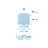 DALBER HANGING LAMP BABY TEDDY BLUE 41572MT