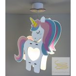 DALBER HANGING LAMP UNICORNS MDF 41597