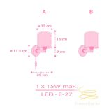 DALBER WALL LAMP UNICORNS 41599