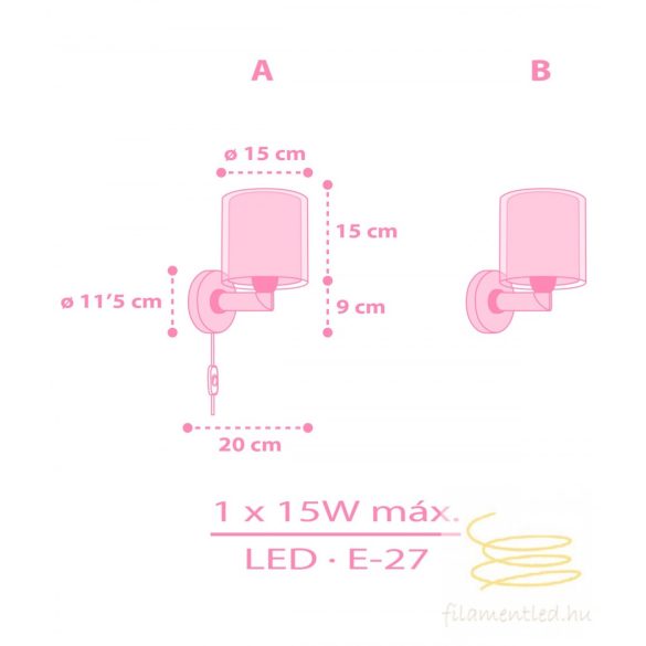 DALBER WALL LAMP UNICORNS 41599