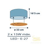 DALBER CEILING LAMP BASKET 41746M