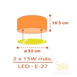 DALBER CEILING LAMP TENNIS 41756M